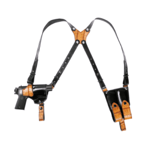 Double Shoulder Gun Holster with Alligator Trims