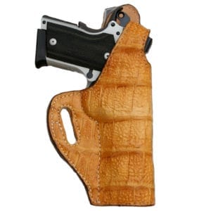 Gold Tan Thumb Break Exotic Alligator Skin Gun Holster - BH-ASB