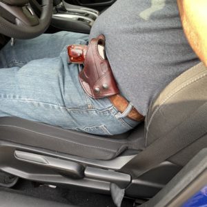 Driving Gun Holster with Leather Retention - BHDHTB