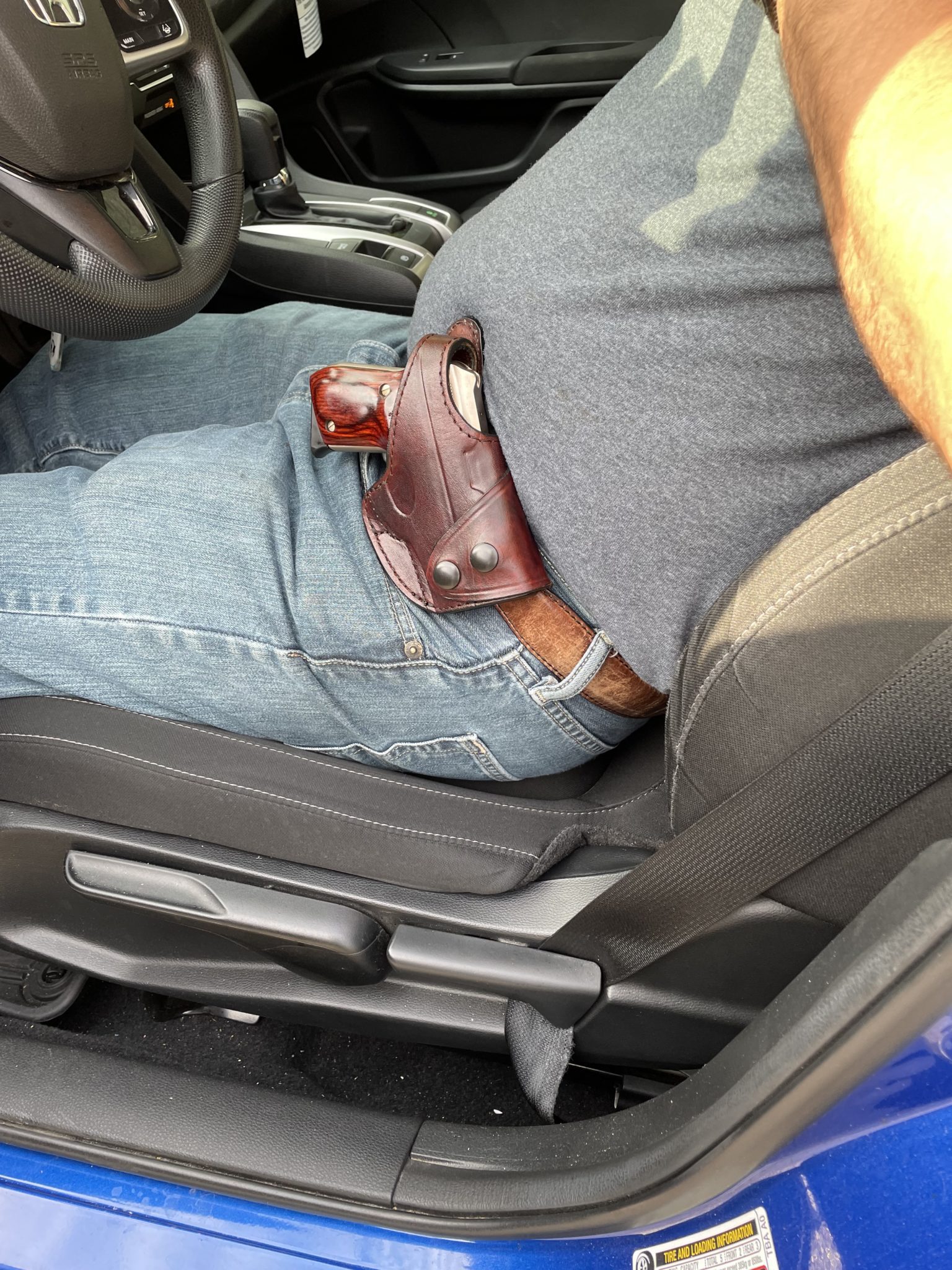 Car Seat Holster. Concealed Carry In The Car.