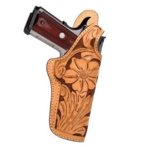 Hand Carved Police Gun Holster - BH245BTR Texas Ranger