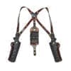 RL-SH03-TA Trim Alligator Skin Double Shoulder Holster