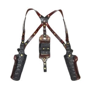 RL-SH03-TA Trim Alligator Skin Double Shoulder Holster