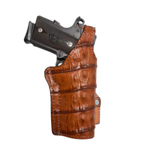 Crocodile Leather Paddle Gun Holster - BH-CTB