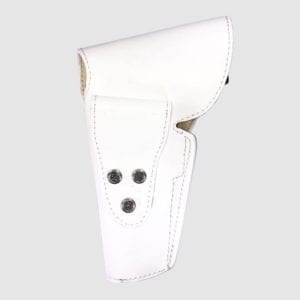 White Military Rig Holster Back