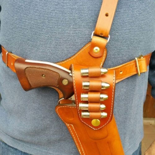 Crossdraw Single Shoulder Rig with bullet loops