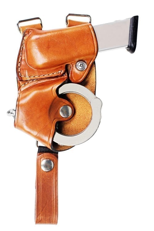 BHDF Handcuff and Single Mag Holder Vertical Black Hills Leather Store