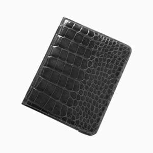 #7. Alligator Leather iPad Case in Black Color