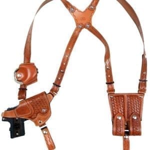 Double Shoulder Rig, Military & Law Enforcement Shoulder Holster Basket Weave