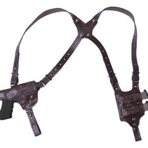 Double Shoulder Rig, Military & Law Enforcement Shoulder Holster Hand Carved