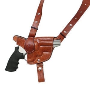 Gun Vertical Holster without gun on plain leather