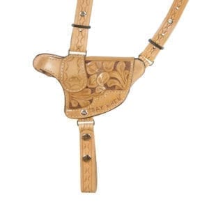 Gun Vertical Holster without gun Hand Carved