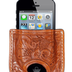 #15. Hand Carved Custom Leather Holster for Any Smartphone Model