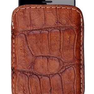 #14. Crocodile Skin Smartphone Case in Brown Color