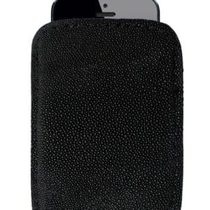 #8. Black Stingray Leather iPhone and Smartphone Case