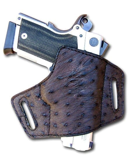 Exotic Ostrich Leather Gun Holster - BH49OE