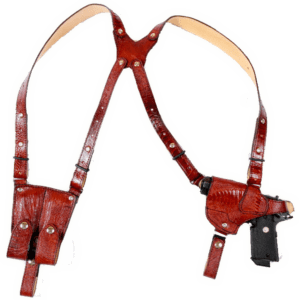 RL-SH04 Ostrich Leg Skin Double Shoulder Holster