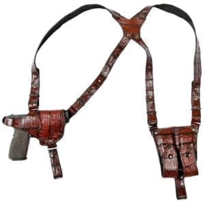 RL-SH01 The King Double Shoulder Holster - Alligator  Skin