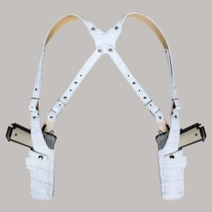 RL-SH03 - Alligator Skin Dual Gun Shoulder Holster System