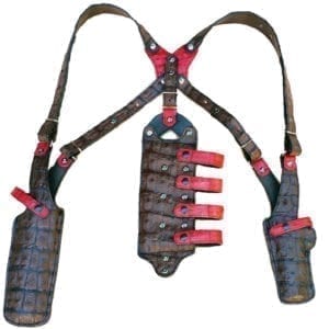 Alligator Skin Double Shoulder Holster Two tones