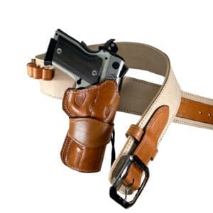 Semi-Automatic Handgun Belt Rig - BH215 The Duke 911 Rough Out Rig