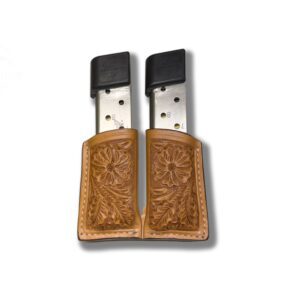 Hand Carved Tooling Double Mag Holder