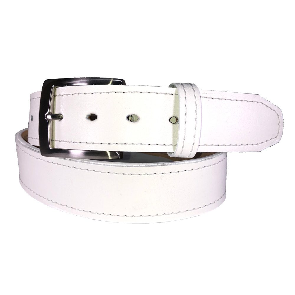 Double Ply Leather Gunbelt In WHITE- BH20W - DPG