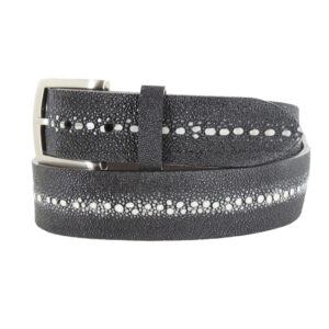 Exotic-Gray-Stingray-Skin-Leather-Belt