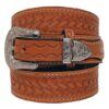 Double-Ply-Basket-Weave-Ranger-Leather-Rolled-Belt