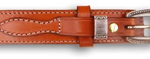 Double-Ply-Basket-Weave-Ranger-Leather-Belt-Silver-Buckle