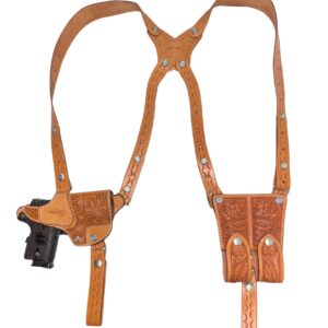 RLHCH Horizontal Double Shoulder Holster-Hand Carved